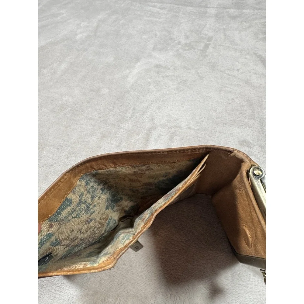 Vintage Hobo International Wallet Brown Leather Rare